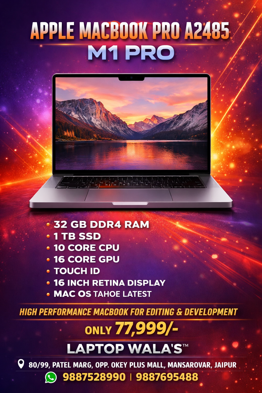 Apple MacBook Pro A2485 M1 Pro
