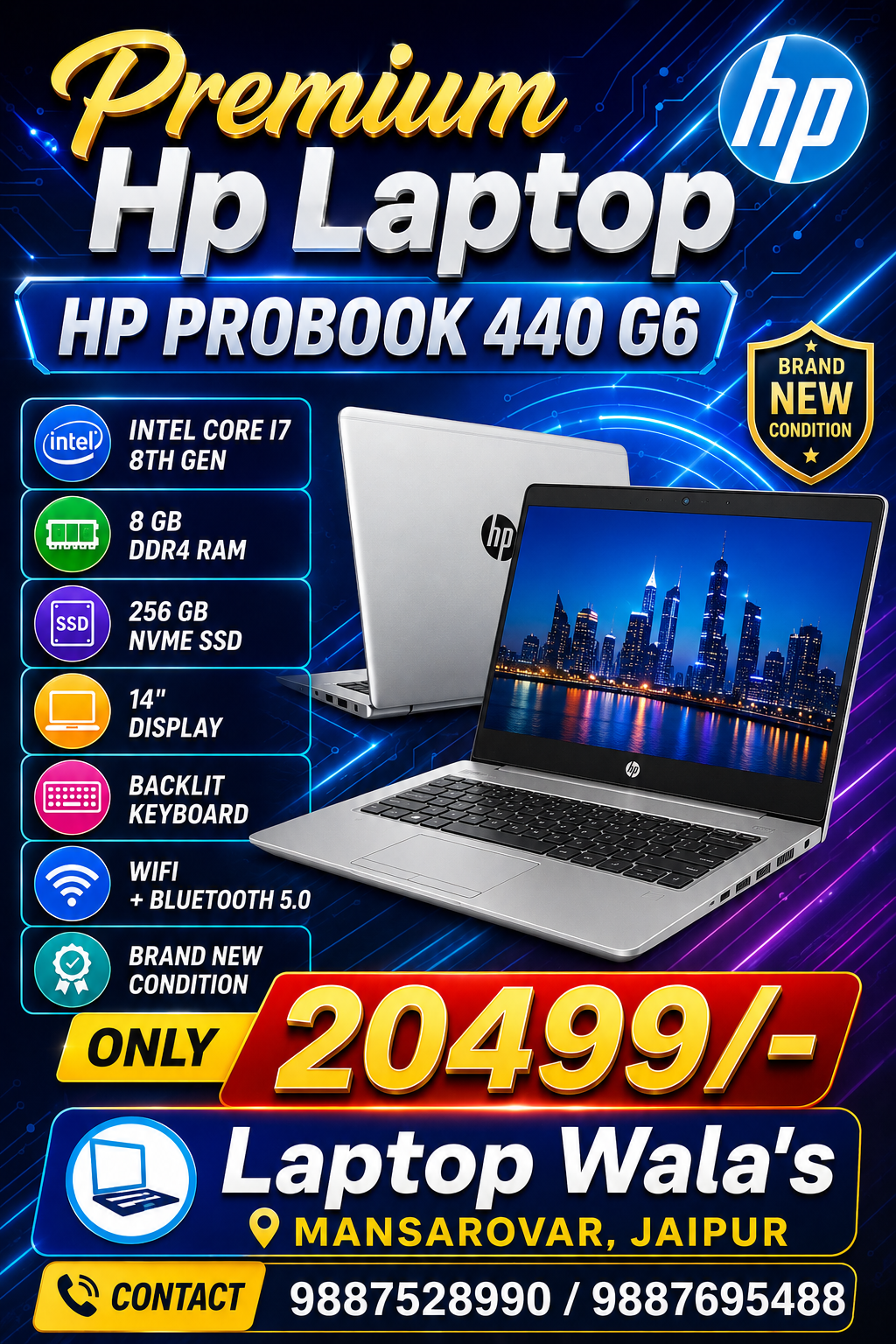 HP ProBook 440 G6 Laptop Core i7 8th Gen