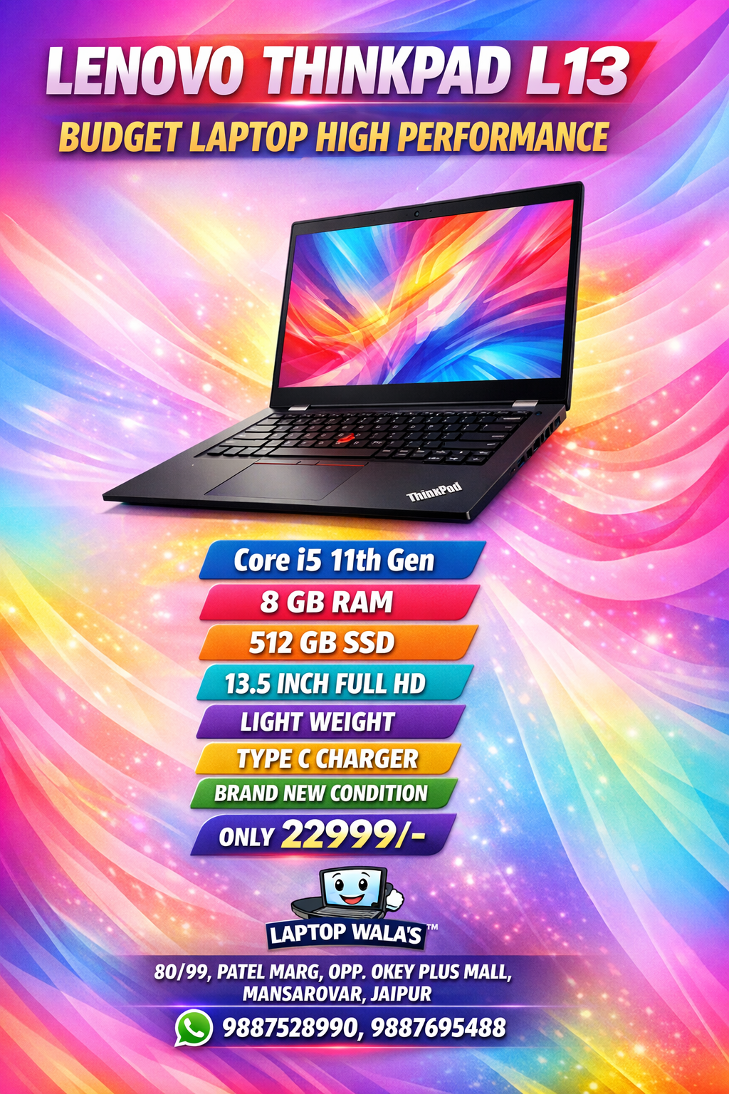Lenovo ThinkPad L13 Core i5 11th Touch